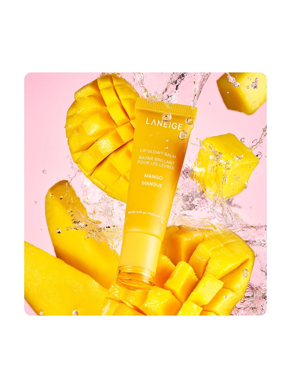 LANEIGE Lip Glowy Balm Mango 0.35 oz Full Size Brand New in Box